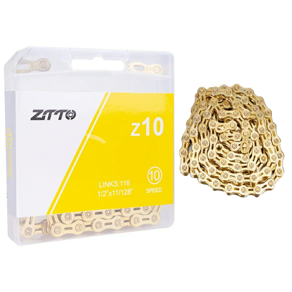 ZTTO Z10 MTB Road Folding Bike Chain 10-Speed 116 Links Carbon Steel Bicycle Chain ZTTO Z10 MTB Road Folding Bike Chain 10-Speed 116 Links Carbon Steel Bicycle Chain